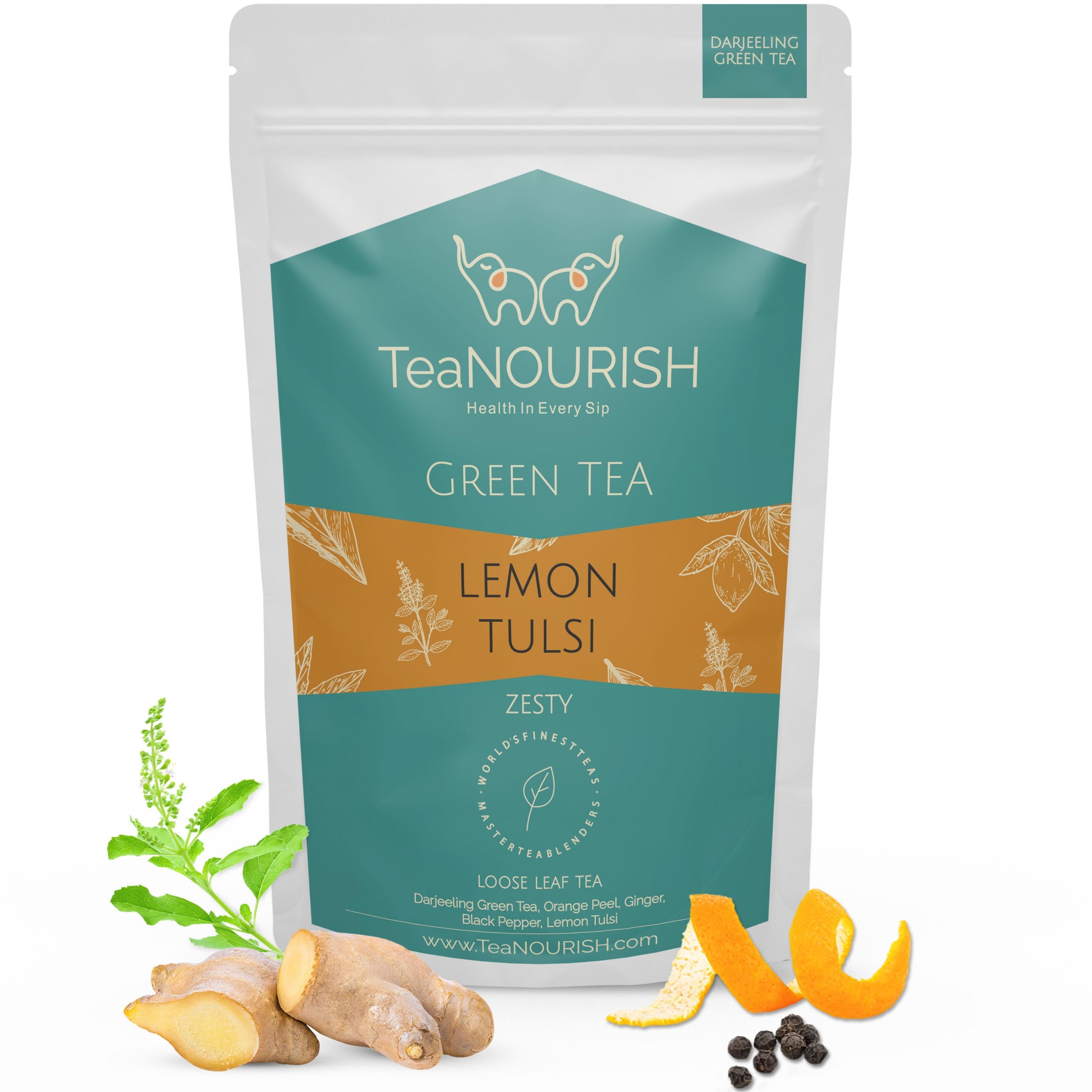 organic india tulsi green tea lemon ginger