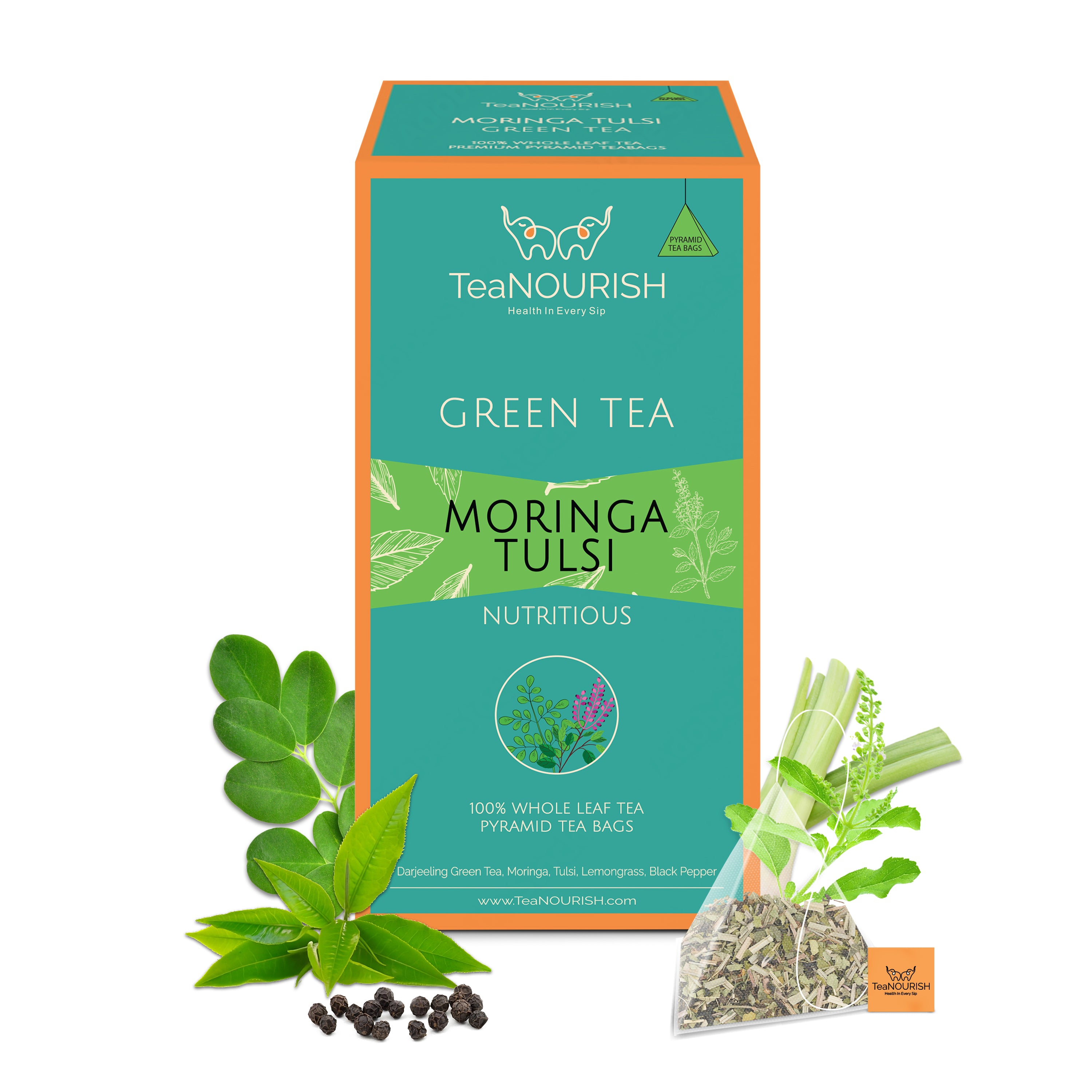 Moringa Tulsi Green Tea - 20 Tea Bags