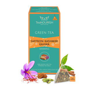 Saffron Kashmiri Kahwa Green Tea - 20 Tea Bags